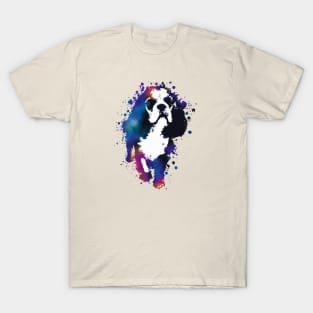 King Charles Spaniel Prince Charles Charlies Spaniel Stencil Artwork T-Shirt